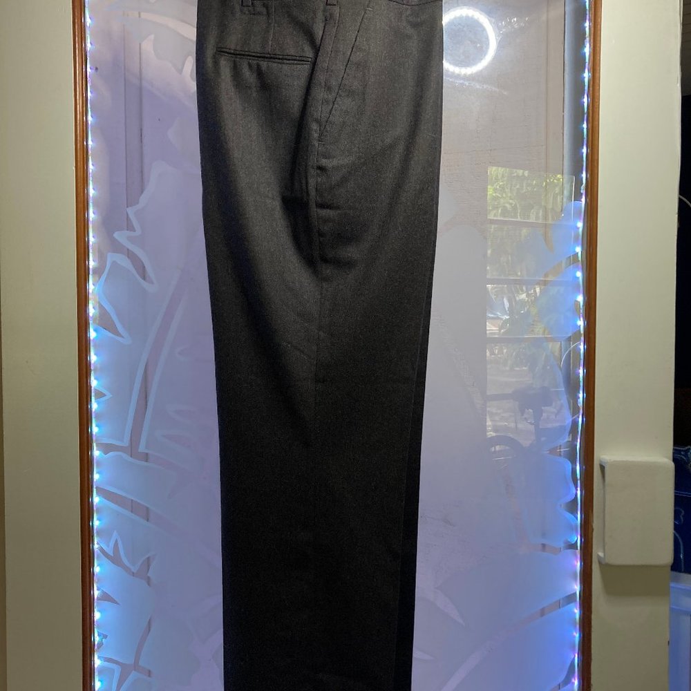 The Peer Group Worsted Wool Men's Black Dress Slacks 40W 30L